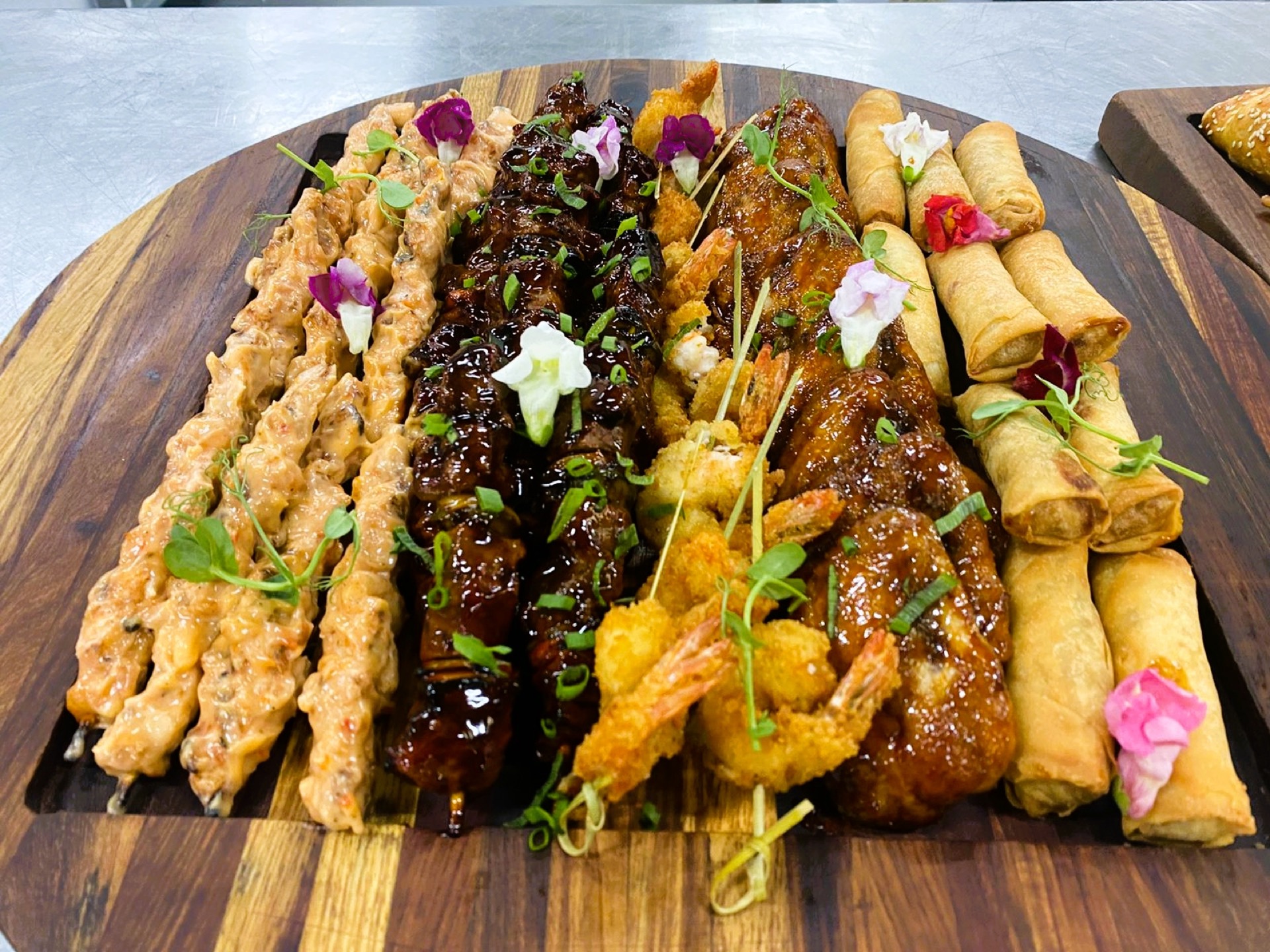 Asian-style food platter for catered events