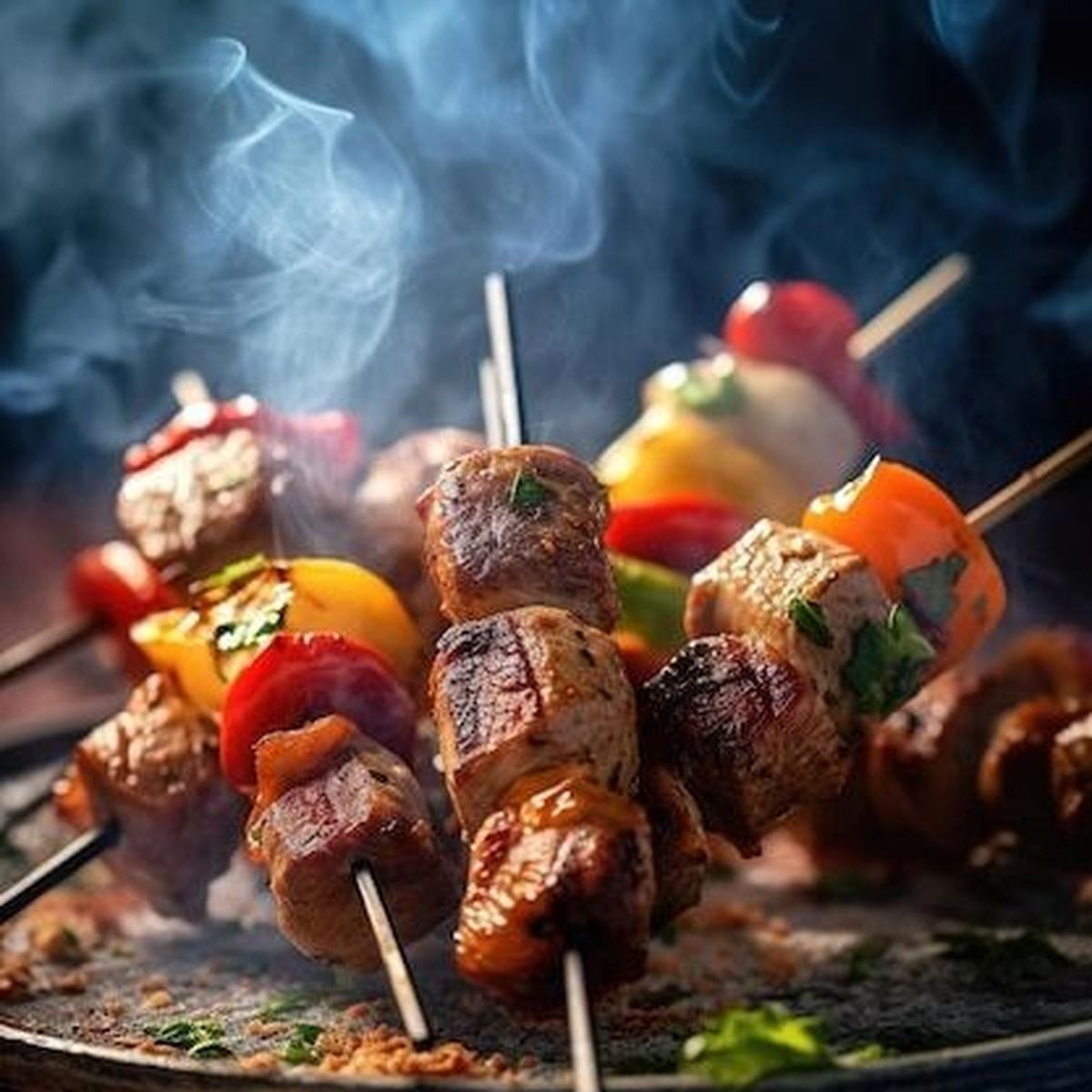 Grilled meat skewers, braai and spit braai catering Johannesburg