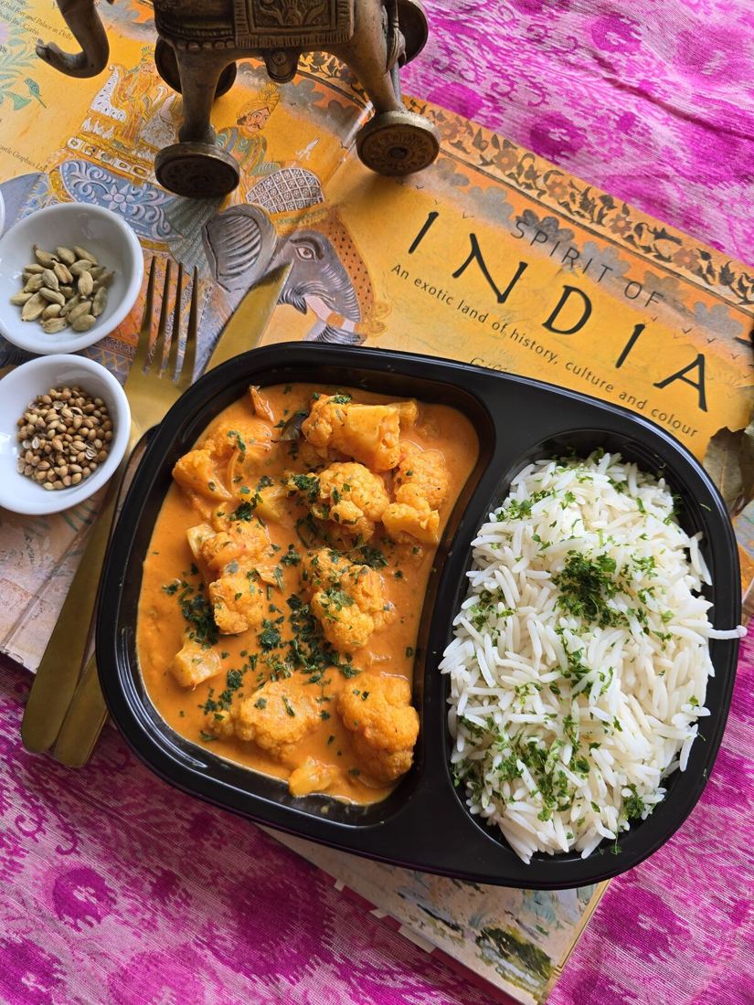 Cauliflower curry, corporate catering