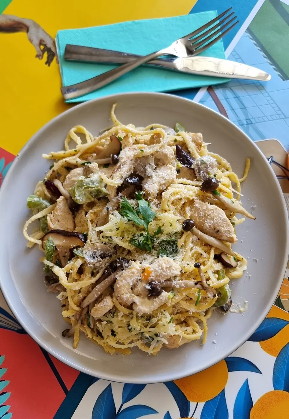 Creamy Chicken Tagliatelle prepared by The Kitchen Mafia
