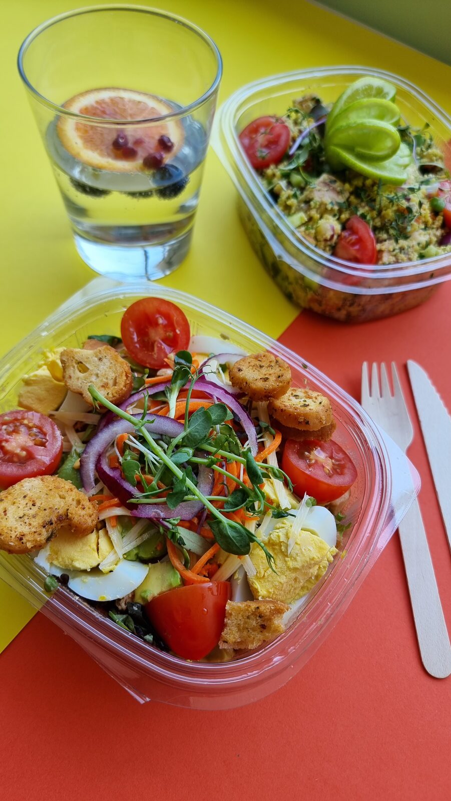 Salad box, film shoot catering